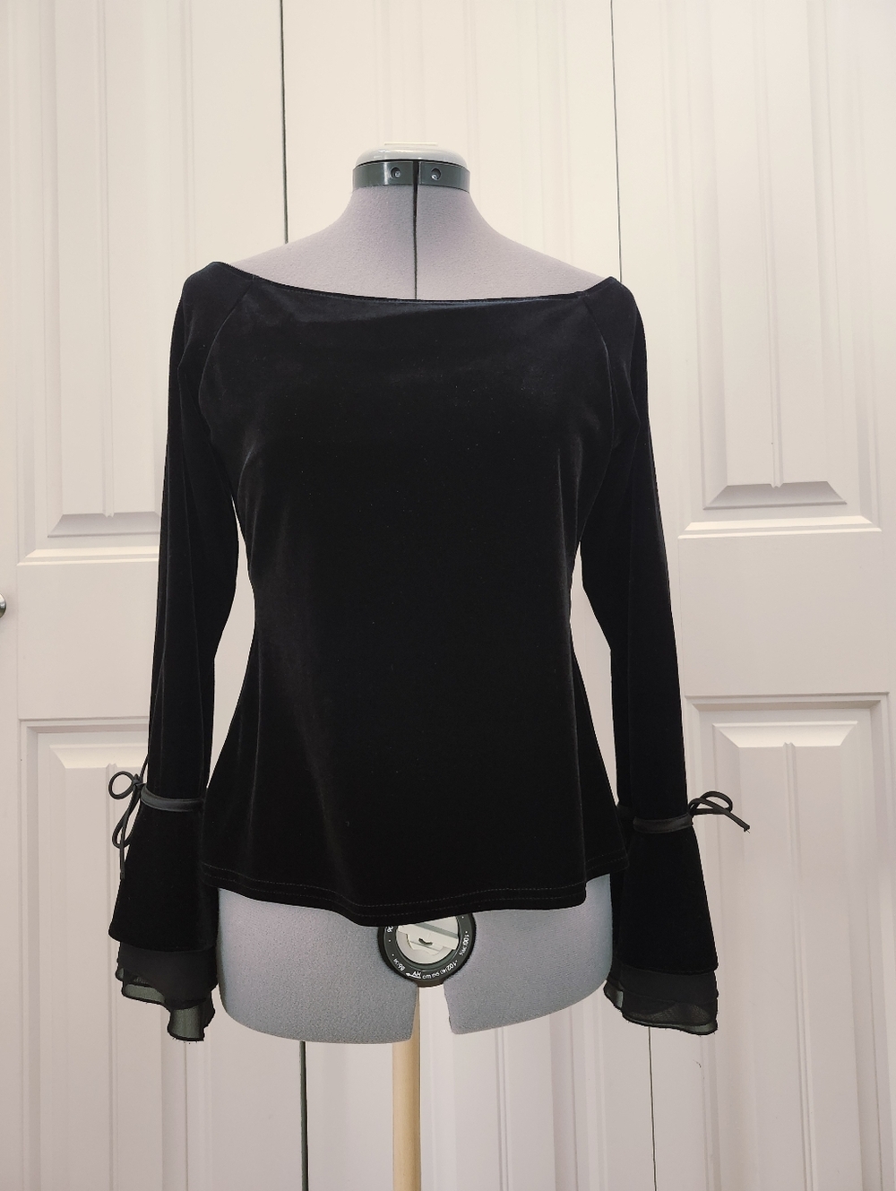JS Collections Velvet Long Sleeve Top